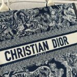 Replica Dior Tote Book Blue Tiger Leather