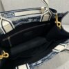 Fake Dior Tote Book Blue Tiger Leather - high-end replica designer purse