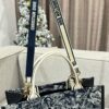 Fake Dior Tote Book Blue Tiger Leather - 1:1 premium replica handbag
