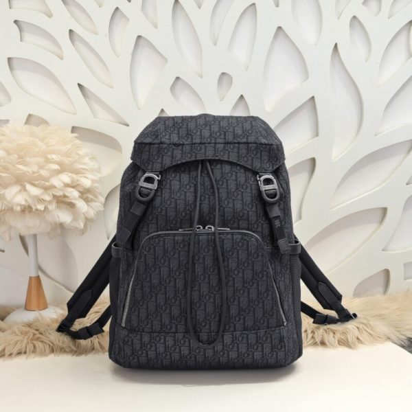 Replica Dior 8 Backpack With Flap Black - elite factory replica handbag