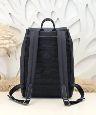 Dior Saddle Backpack Black With Flap - best quality fake designer bag
