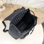 Dior Saddle Backpack Black With Flap - affordable luxury replica bag