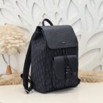 Replica Dior Saddle Backpack With Flap Black - top-grade luxury bag dupe
