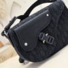Fake Dior Saddle Messenger Black Classic - ultra-realistic fake purse