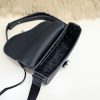 Fake Dior Saddle Messenger Bag Black - premium superclone handbag