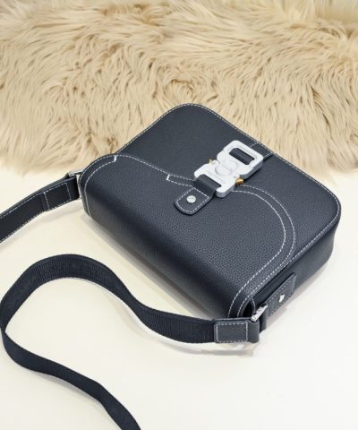 Fake Dior Saddle Messenger Bag Black - 1:1 premium replica handbag