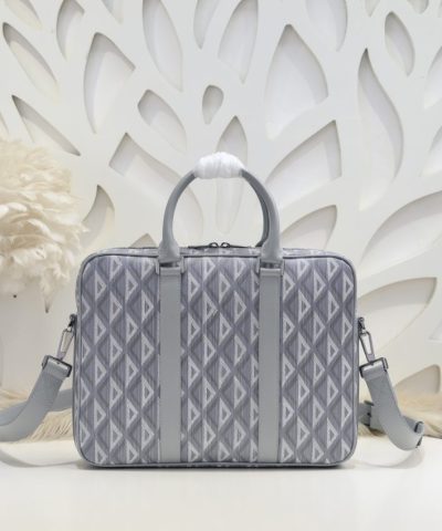 Replica Dior Zipped Briefcase White - ultra-realistic fake purse