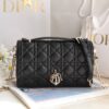 Fake My Dior Top Handle Bag Black - top-grade luxury bag dupe