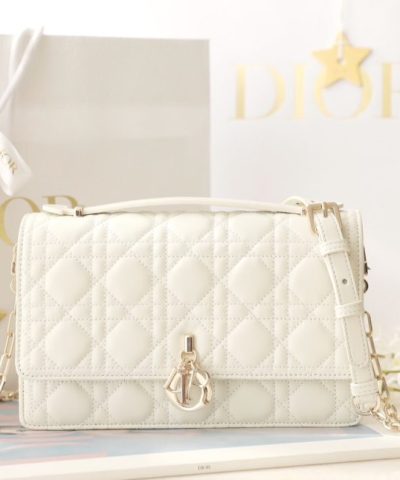 Fake My Dior Top Handle Bag White - 1:1 premium replica handbag