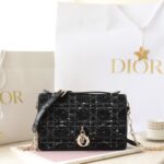 Replica My Dior Top Handle Bag Black Canvas - high-quality designer bag dupe