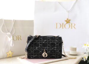 Replica My Dior Top Handle Bag Black Canvas - high-quality designer bag dupe