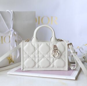 Fake Dior Tote Book Mini White - best quality fake designer bag