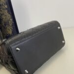 Replica Lady Dior Large Black Silver