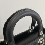 Replica Lady Dior Large Black Silver