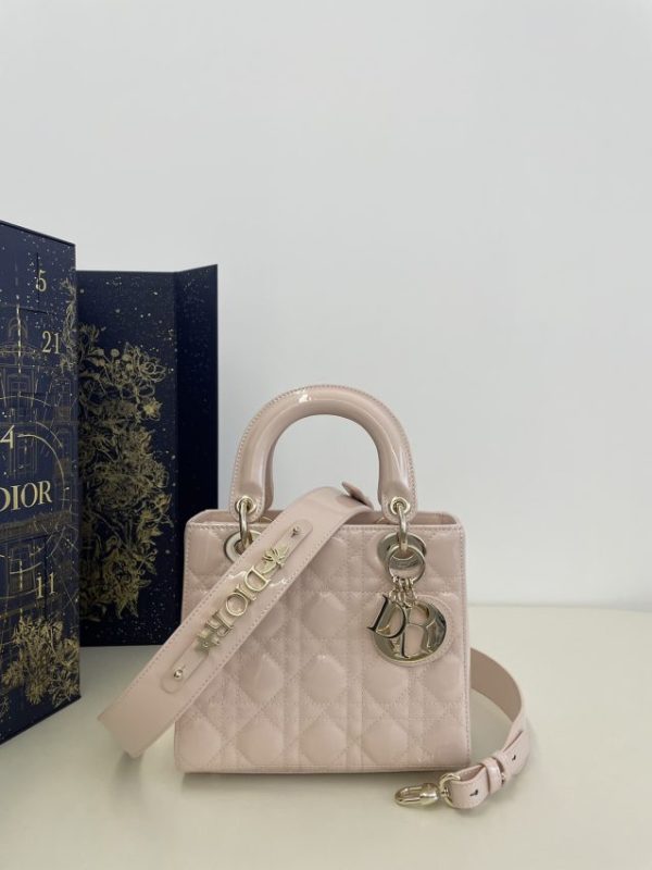Replica Lady Dior Patent Pink Abc - designer handbag clone