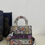 Replica Lady Dior D – Lite Purple Flowers - 1:1 premium replica handbag