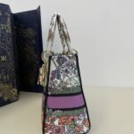 Replica Lady Dior D – Lite Purple Flowers - elite factory replica handbag