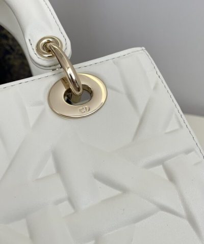 Fake Lady Dior Medium White - premium superclone handbag