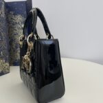 Replica Lady Dior Mini Black Patent