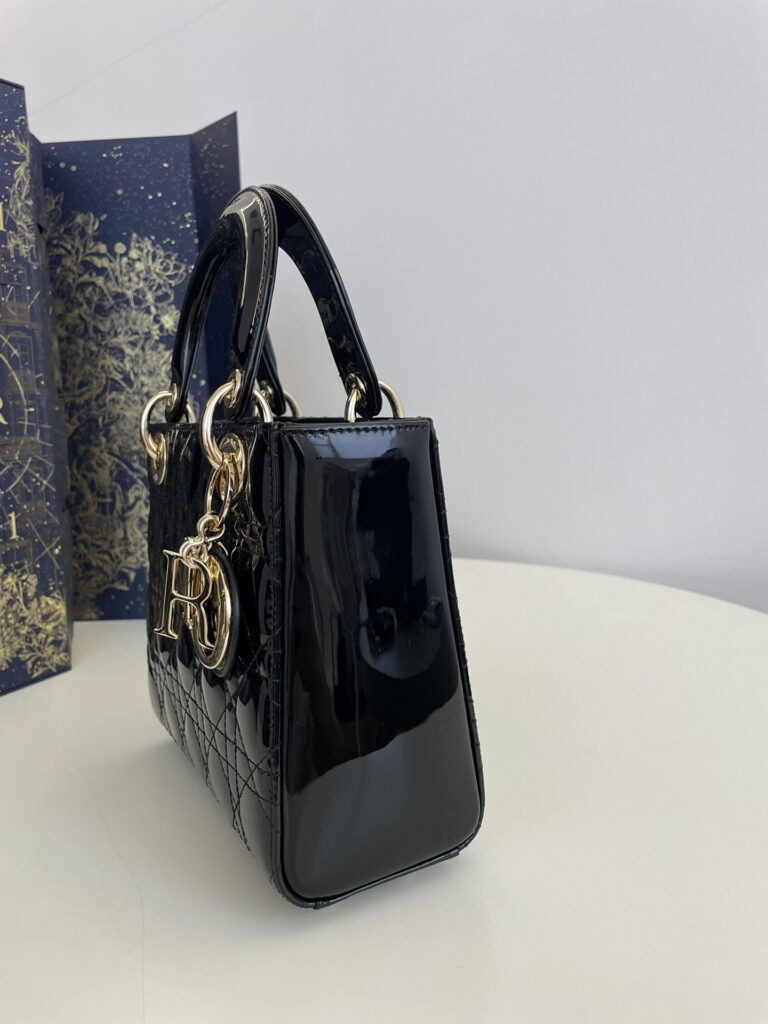 Lady Dior Mini Black Patent - Image 2