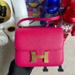 Replica Hermès Constance 18Cm Bright Rose - 1:1 premium replica handbag