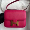 Fake Hermès Constance 18Cm Bright Rose - affordable luxury replica bag