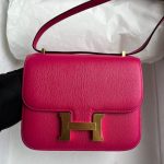 Replica Hermès Constance 18Cm Bright Rose - affordable luxury replica bag