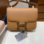 Replica Hermès Constance 24Cm Golden Brown - premium superclone handbag