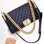 CHANEL Le Boy Dark Blue - affordable luxury replica bag