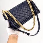 CHANEL Le Boy Dark Blue - 1:1 premium replica handbag