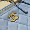 CHANEL 22S Handle Box Bag Blue - best quality fake designer bag