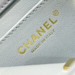 CHANEL 22P Enamel Bag Light Blue