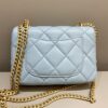 CHANEL 22P Enamel Bag Light Blue - top-grade luxury bag dupe