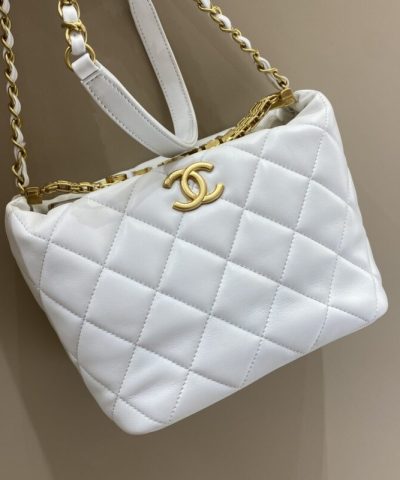 CHANEL 22s Rhinestone Hobo White - best quality fake designer bag