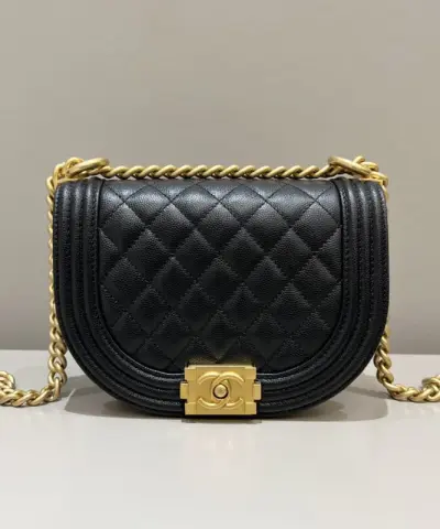 CHANEL Le Boy Semi Circular - ultra-realistic fake purse
