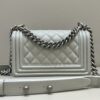 CHANEL Le Boy Grey Silver - high-end replica designer purse