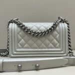 CHANEL Le Boy Grey Silver - high-end replica designer purse