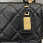 CHANEL Tofu M Bag Black - premium superclone handbag