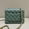CHANEL Classic Flap 17cm Green - high-quality designer bag dupe