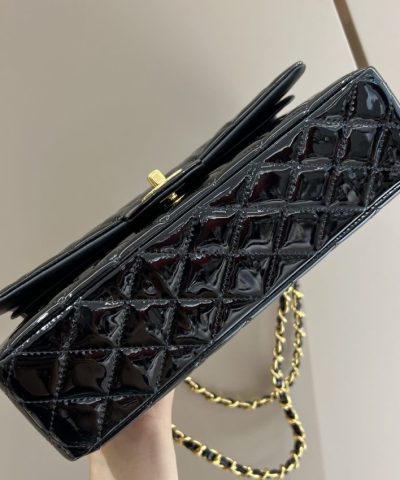 CHANEL Classic Flap 25cm Patent Black - affordable luxury replica bag