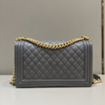 CHANEL Le Boy Large Grey - top-grade luxury bag dupe