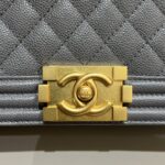 CHANEL Le Boy Large Grey - elite factory replica handbag