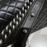 CHANEL Le Boy Large Black Silver - top-grade luxury bag dupe