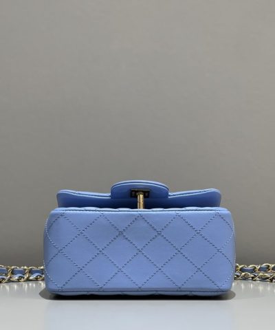 CHANEL Classic Flap 17cm Blue - top-grade luxury bag dupe