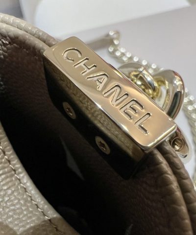 CHANEL Le Boy Milk Tea - affordable luxury replica bag