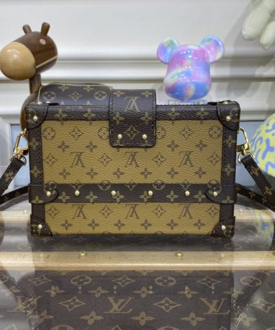 Fake Louis Vuitton Petite Malle Brown - premium superclone handbag