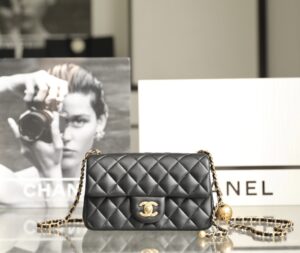 CHANEL CF 17cm Golden Ball Black - ultra-realistic fake purse