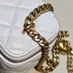 CHANEL 23P Heart Lipstick Bag White