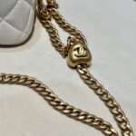 CHANEL 23P Heart Lipstick Bag White