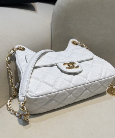 CHANEL 23c Hobo Small White - premium superclone handbag